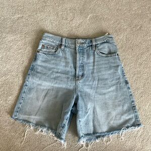 Garage Light Blue Jean Shorts
